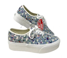 VANS Authentic Stacker Woven Floral Canvas Platform Women  s Sneakers VN0A5KXXAZA