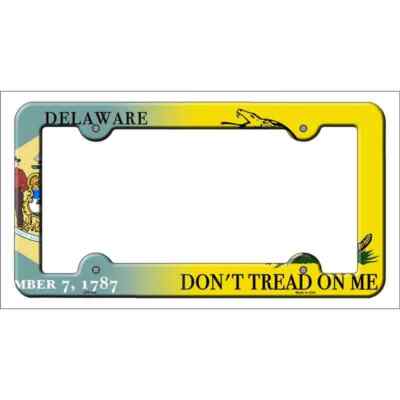 Delaware Dont Tread Novelty Metal License Plate Frame
