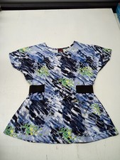 ECKO RED Multi-Color Purple Blue SCRUB TOP SIZE XSmall