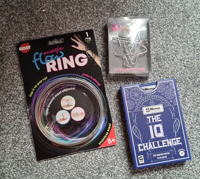 Pädagogisches Spielzeug Spiel Puzzle Konvolut Metall Gehirn Bender Flow Ringe Mensa Weihnachten 