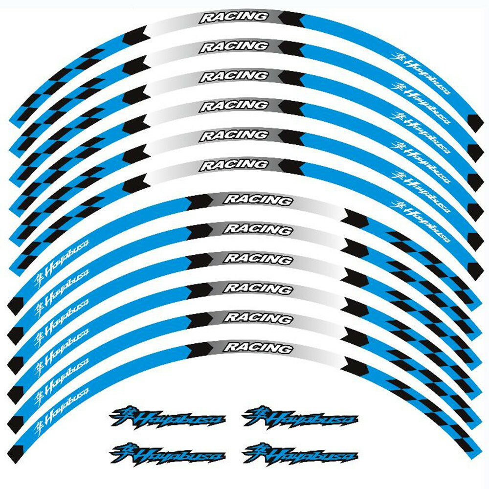MOTORCYCLE RIM "17 STRIPES WHEEL DECALS STICKERS FOR SUZUKI - Foto 2