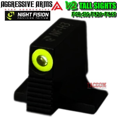 AGGRESSIVE ARMS STEEL NIGHT FISION SIGHTS TALL Height fr SIG 320