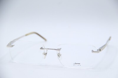 NEW SAMA COMBUSTION G-PLT SILVER BRN AUTHENTIC DESIGNER FRAMES EYEGLASSES 53-18