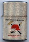 Zippo Lighter Arctic Fire & Rescue USA Greenland Sondrestrom Air Base 1989 Used