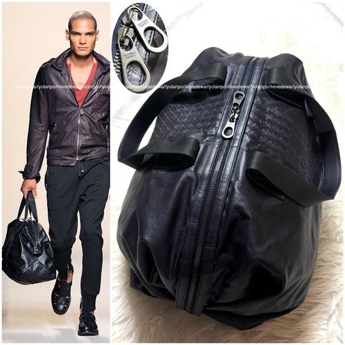 Authentic runway Bottega Veneta 2WAY Intrecciato ammonite leather Boston Bag - 第 1/21 張圖片