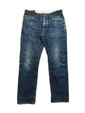 Hiut Denim Co. Blue Jeans Selvedge Button Fly Wales 33” x 30.5” Hackr