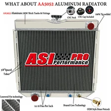 4 Rows Radiator Fit 1966-1970 67 68 69 Ford Mustang Falcon Torino Fairlane V8 AT