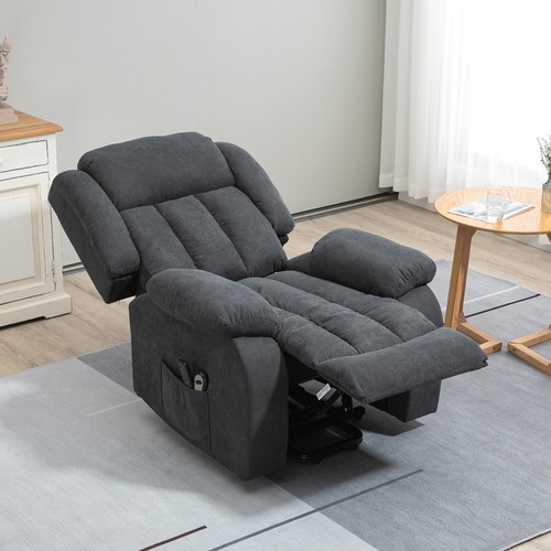 HOMCOM Heavy Duty Riser and Recliner Chair Lift Chair for the Elderly Dark Grey - Picture 9 of 11