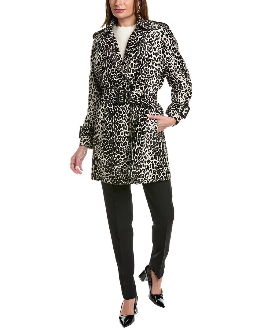 Michael kors leather trench coat best sale womens