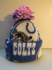INDIANAPOLIS COLTS BABY HAT HANDCRAFTED newborn BEANIE CAP FLEECE NFL girl