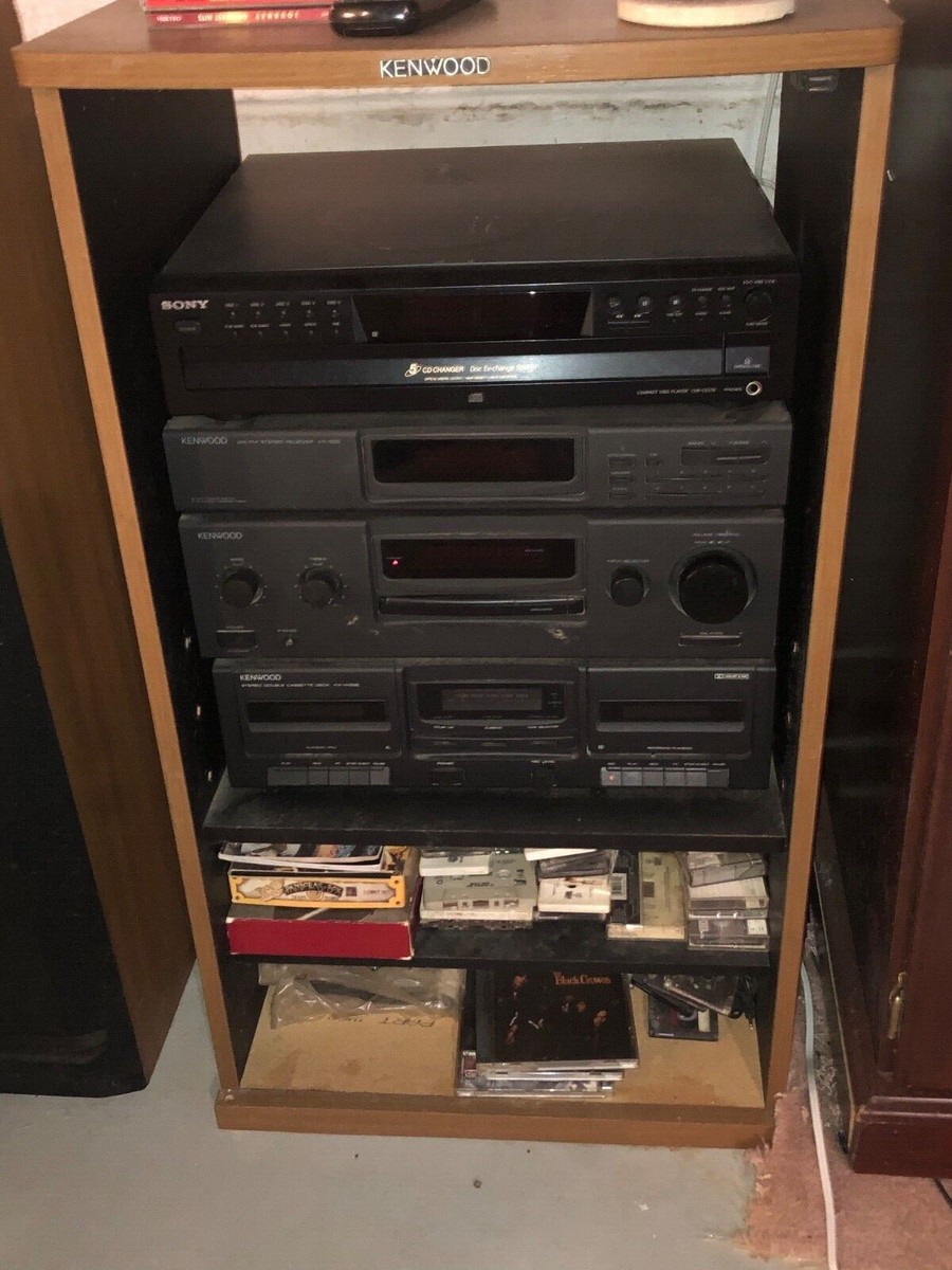 Kenwood/Sony stereo system 5 cd, dual cassette, am/fm | eBay