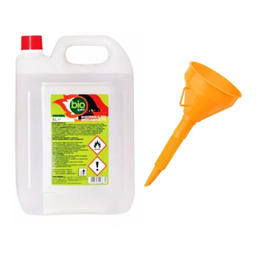 Bio Sprint BIOETANOLO COMBUSTIBILE LIQUIDO STUFA, CAMINETTO 1X5Lt + IMBUTO