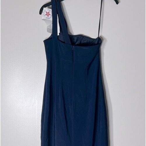 Aqua One Shoulder Schlüsselloch Cocktailkleid - 100% Exklusiv Größe 6 Navy - Bild 9 von 10