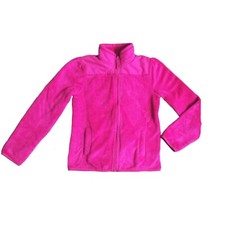 The Children's Place Zip-Up Girls Jacket Fleece Furry Pink Kids Sz L/G 10-12