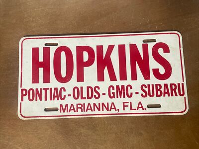 Hopkins Pontiac Oldsmobile GMC Marianna Florida License Plate Booster Plastic