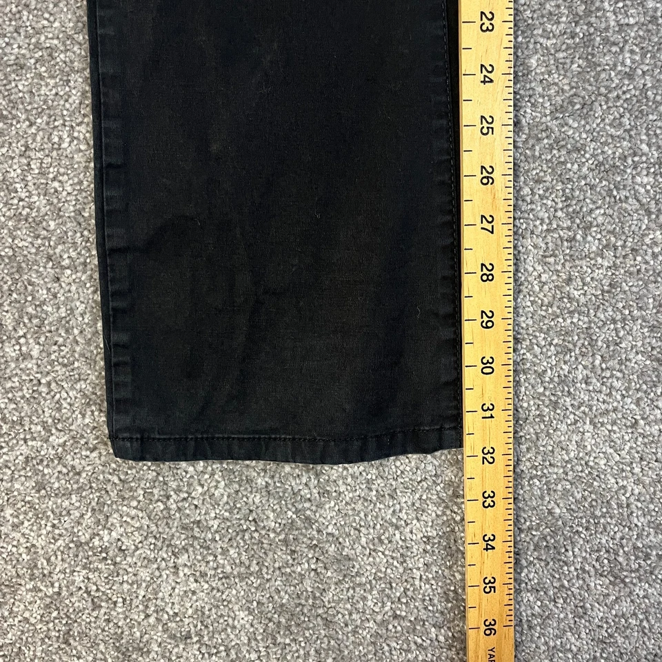 Womens Armani Jeans Bootcut Chino Trousers Low Rise Stretch Black Wash W28 L32 - Image 3 of 4