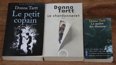 DONA TARTT - SET MIT 3 BÜCHERN - LE CHARDONNERET - LE PETIT COPAIN - PLON - 1994