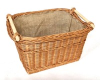 Kaminkorb Holzkorb Kaminholzkorb Aus Weide Mit Jute (Art. 90180)