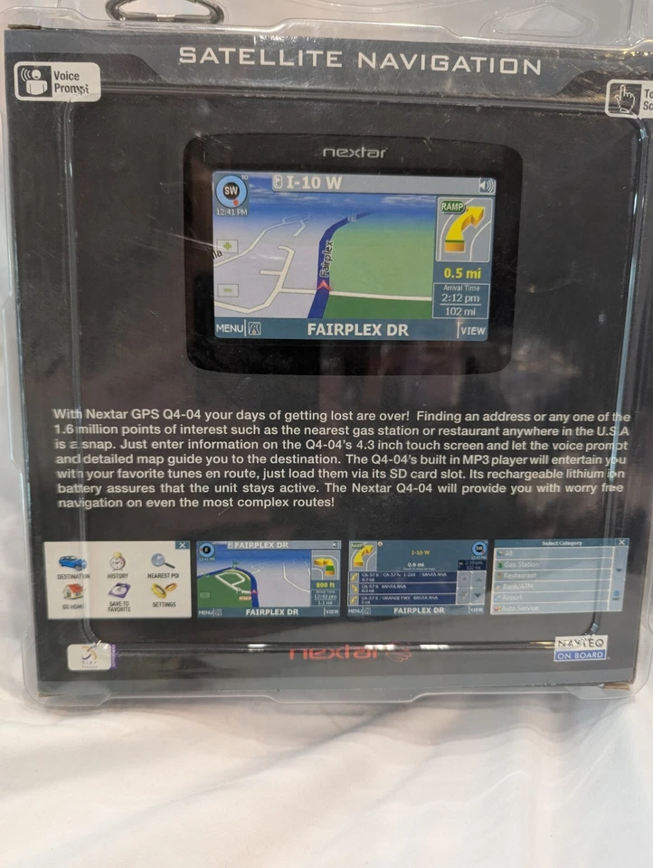 Nextar Satellite Navigation 8 Languages 4.3" Touch Screen Q4-04 2D/3D New Sealed - Image 3 of 4