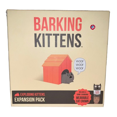 Barking Kittens Exploding Kittens Expansion Pack With Cat Crown