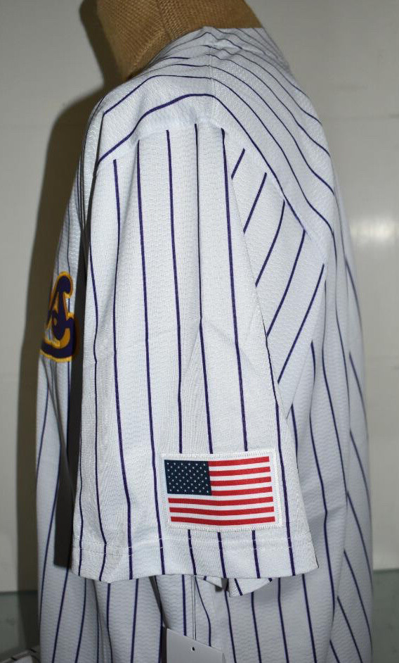 Nike Men's LSU Tigers Pinstripe Full Button Replica Baseball Nike Men's LSU Tigers Pinstripe Full Button Replica Baseball