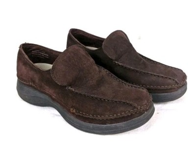 Bjorndal Shoes Women's Size 7.5 Brown Leather Suede Comfort Slip On Loafers 