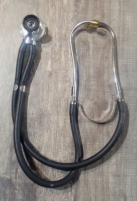 Dual Stethoscope Black Made In Japan Nurse Doctor Medical Device Instrument