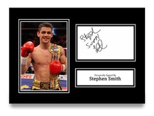 Stephen Smith Signed A4 Photo Autograph Card Boxing Gift Display Signature w/COA