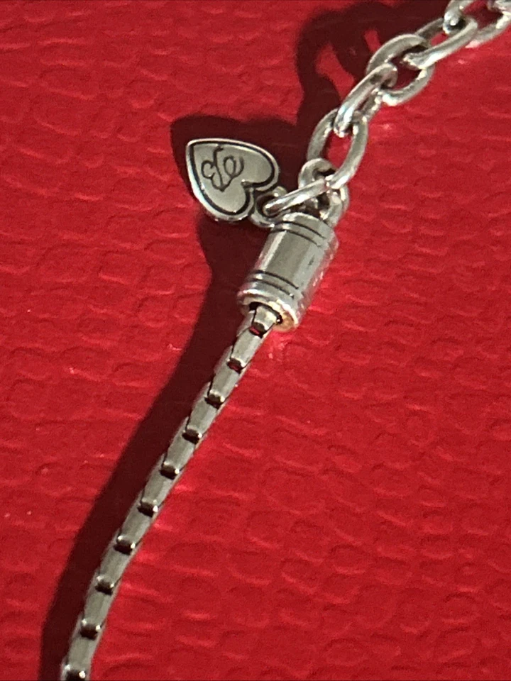 Brighton Faithful Cross Silver Necklace 17in Retired - Image 4 of 4