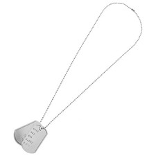 Men Army Dog Necklace Chain Set for Costume Parties Cosplay Everyday