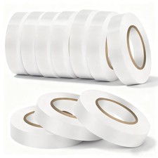 Eliamo 10 Pack White Electrical Tape,High Temp Waterproof Insulating Tape,0.7...