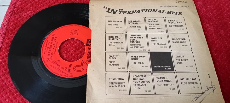 THE BOX TOPS CRY LIKE A BABY RHYTHM BLUES SOUL FUNK FRANCE BIEM 1968 - Photo 3/3