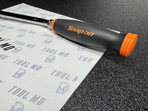 Snap-on Tools USA NEW ORANGE 3/8" Drive Soft Grip Bent Flex Head Ratchet FHBF80A - Picture 7 of 15