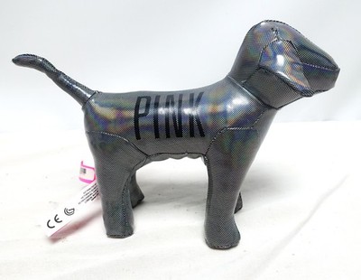 Victoria's Secret Hund pink schillernd schwarz grau metallic 6 Zoll x 8 Zoll Plüsch mit Etikett