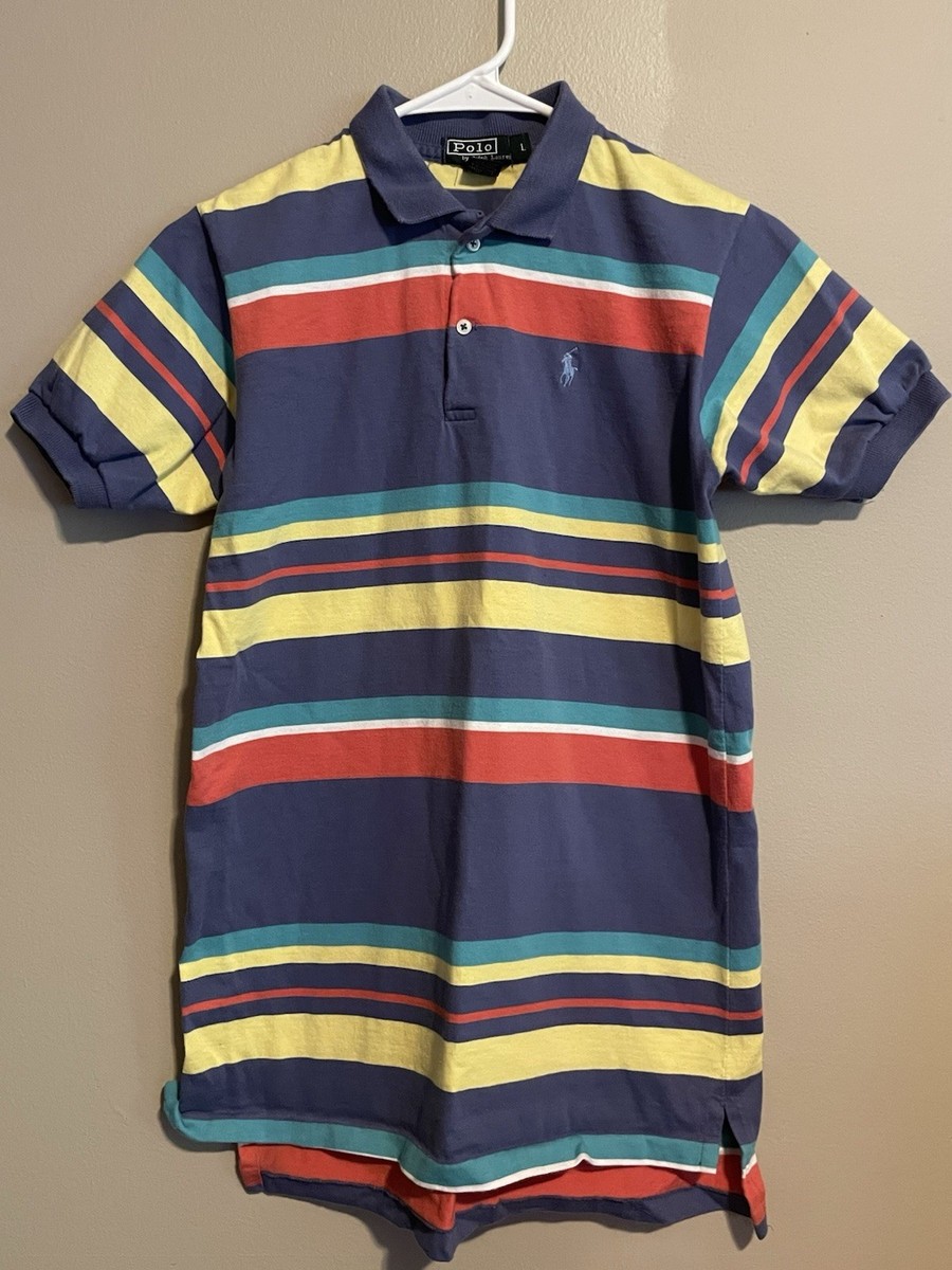 Vtg 80s/90s - Polo by Ralph Lauren Blue/Yellow Multicolor