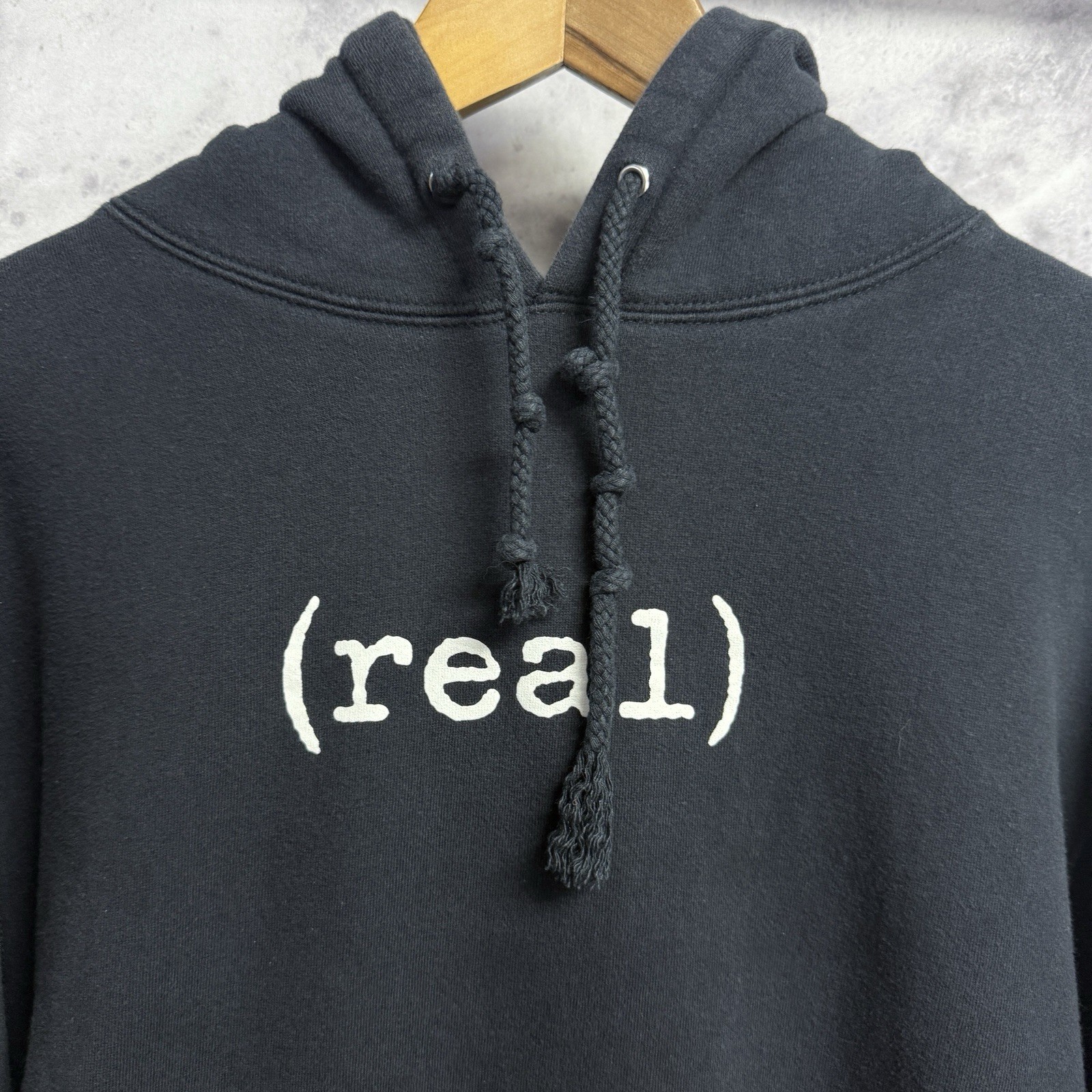Hoodie Sweatshirt Mens Medium Black Roll Forever