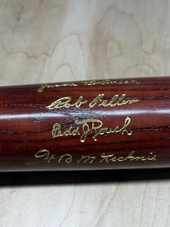 Bate de inducción de 500 Jackie Robinson Feller Roush 1962 Coopertown de béisbol de la corte Foto 4 de 4
