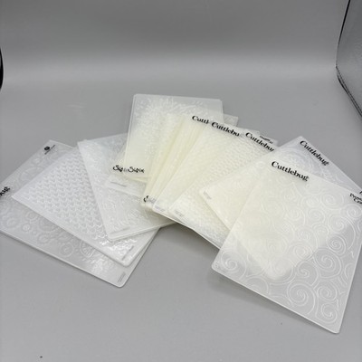 13 Assorted Embossing Folders Cuttlebug Provo Craft, Sizzix, & The Paper Studio