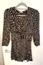 Rixo Leopard Pure Silk Mini Dress Size XS