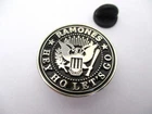 RAMONES PUNK METAL BADGE enamel pin (black/silver)