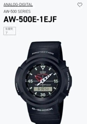 Casio G-Shock AW-500E-1EJF Analog-Digital Watch Black from Japan
