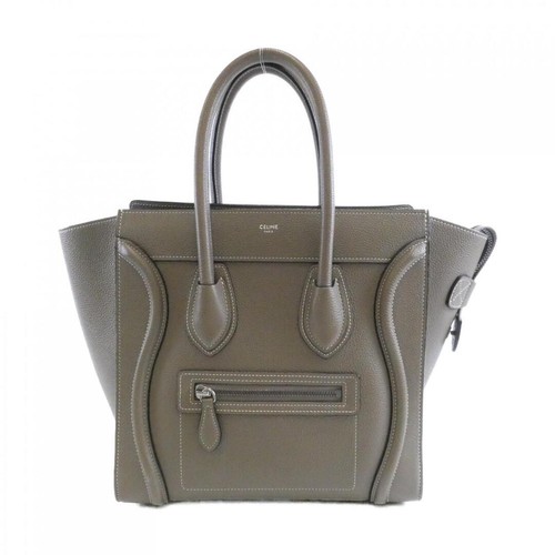 Celine Micro Luggage Bag Calf Leather Women's Used From Japan