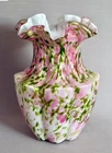 Large Vintage Fenton 'Vasa Murrhina' Murano Style Confetti Cased Glass Vase