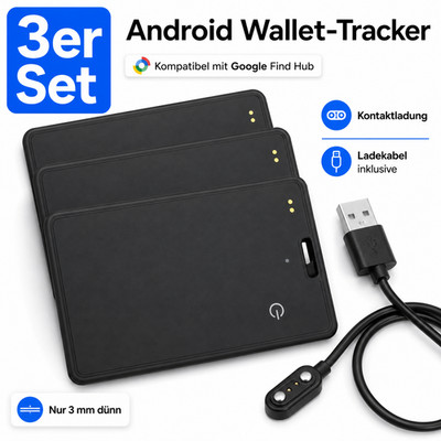 3er Android Tracker Karte Google Find Hub Bluetooth Finder Geldbörse Wallet Such