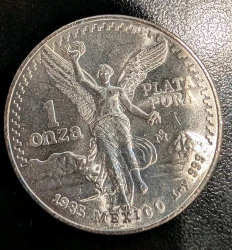 1985 1 Onza Mexico Silver Libertad  1 OZ .999 Silver - BU Uncirculated