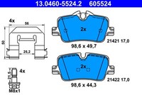 Ate BremsbeläGe Bremsbelagsatz Scheibenbremse Hinten FüR Bmw 3Er G20 G80 G21 G81
