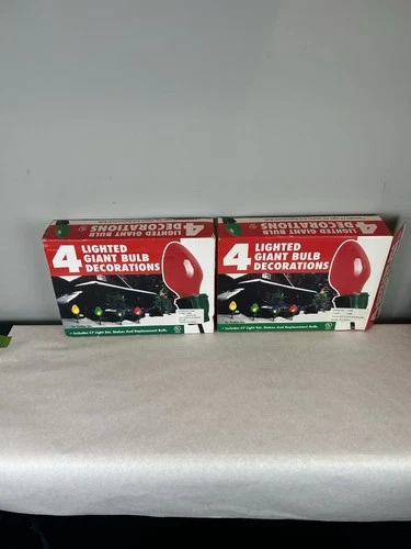 GIANT BULB Lighted Christmas Decorations Pathway Strand New Unused C7 Walkway