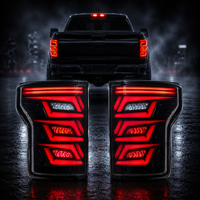Tail Lights For 2015-2020 Ford F150 LED Smoked Raptor Style Startup Sequential