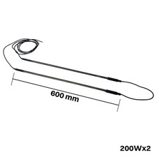 Doppelt gepanzerter Abtauwiderstand 200 W x 2 x 600 mm f&uuml;r 220-V-Verdampfer