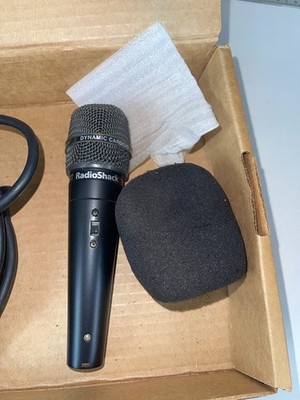 RadioShack Dynamic Cardioid Microphone w/ Long Cable & Foam Cover Tested